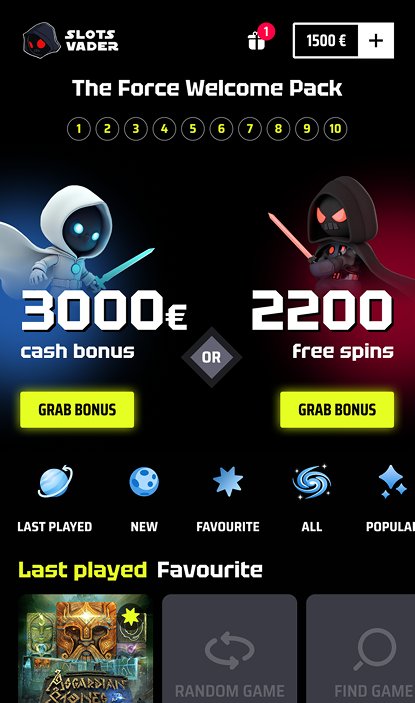 Slotsvader login, slotsvader bonus